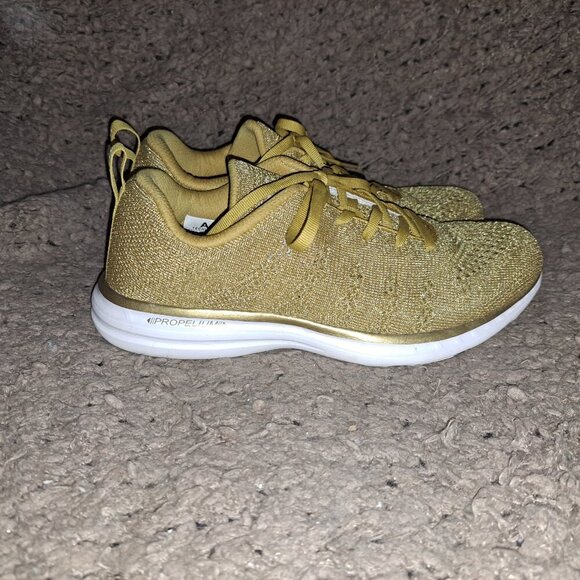 APL Techloom Pro-Metallic Gold-Propelium Athletic Shoes-Lace Up-Sz 8.5-Excellent - Picture 5 of 9